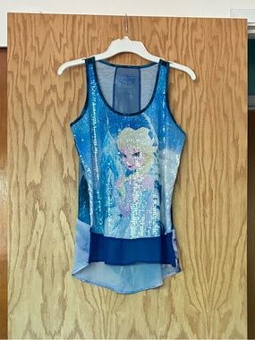 Disney Frozen Elsa Sequin Blue Tank Top